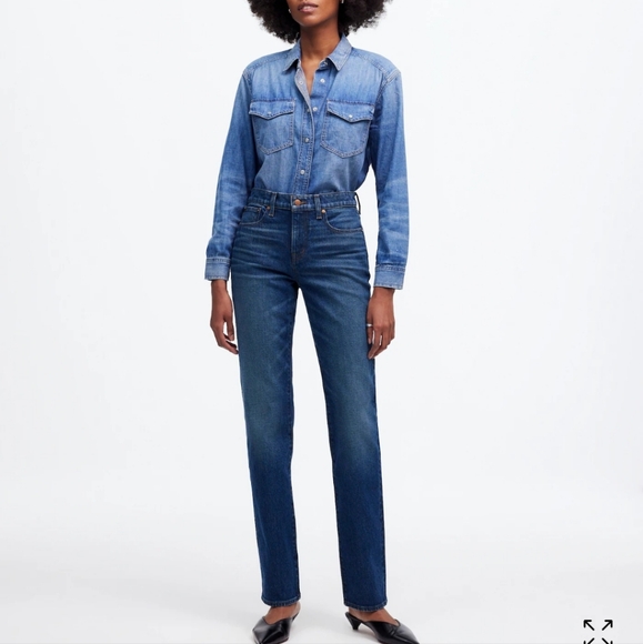 Madewell The '90s Straight Mid-Rise Jean. Sz 28NWT